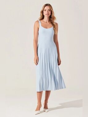ASTR Aylin Pleated Midi Sweater Dress S